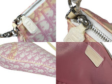 Load image into Gallery viewer, Christian Dior クリスチャンディオール ワンショルダーバッグ トロッター柄 サドルバッグ PVC ピンク ホワイト 良品 中古 58571