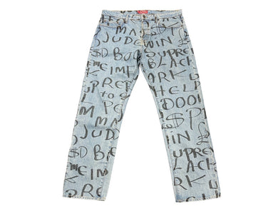 Supreme シュプリーム デニムパンツ Supreme Black Ark Regular Jean 20AW ウォッシュ加工 コットン 36 銅金具 美品 中古 58581 