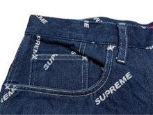 画像をギャラリービューアに読み込む, 極美品 Supreme シュプリーム ショートパンツ デニムペインター 2018年AW 34 コットン インディゴ シルバー金具 ロゴ 中古 58585 