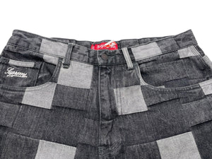 Supreme シュプリーム 21SS Patched Denim Painter Pant パッチデニム ペインターパンツ ブラック 刺繍 美品 中古 58587 