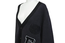Load image into Gallery viewer, 極美品 LOUIS VUITTON × Fragment ルイヴィトン×フラグメント ウールカーディガン グレー ブラック サイズXL 中古 58591