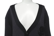 Load image into Gallery viewer, 極美品 LOUIS VUITTON × Fragment ルイヴィトン×フラグメント ウールカーディガン グレー ブラック サイズXL 中古 58591
