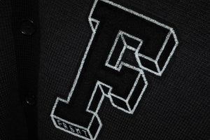 極美品 LOUIS VUITTON × Fragment ルイヴィトン×フラグメント ウールカーディガン グレー ブラック サイズXL 中古 58591