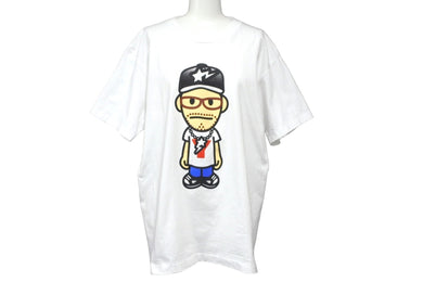 A BATHING APE アベイシングエイプ YOU THE ROCK ユウザロックTシャツ 半袖 Lサイズ ホワイト コットン 美品 中古 58592