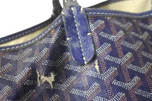 Load image into Gallery viewer, GOYARD ゴヤール トートバッグ サンルイPM ヘリンボーン柄 ネイビー ダメージ多数 中古 58601