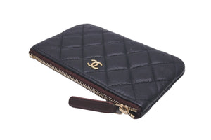 CHANEL シャネル ポーチ コインケース カードケース マトラッセ キャビアスキン 30番台 ゴールド金具 美品 中古 58608