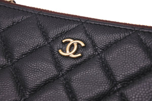 CHANEL シャネル ポーチ コインケース カードケース マトラッセ キャビアスキン 30番台 ゴールド金具 美品 中古 58608