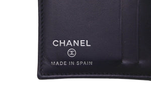 CHANEL シャネル カードケース パスケース キャビアスキン 22番台 ココマーク ネイビー 美品 中古 58609