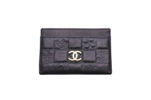 Load image into Gallery viewer, CHANEL シャネル カードケース アイコンライン 8番台 ココマーク ブラック レザー ゴールド金具 美品 中古 58610