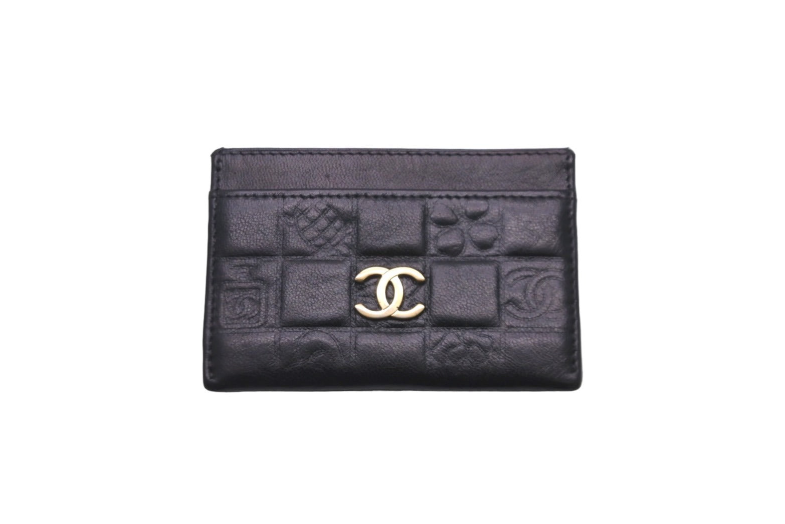 シャネル　アイコンライン　ココマーク　レザー　ケース　カードケース シャネル カードケース アイコンライン ココマーク ブラック 美品 中古