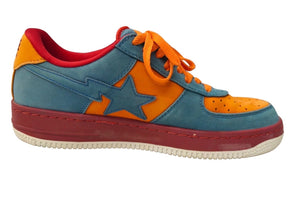 BAPESTA ベイプスタ ローカットスニーカー 靴 星 27.5cm スウェード マルチカラー メンズ 中国製 良品 中古 58613