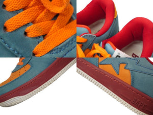 BAPESTA ベイプスタ ローカットスニーカー 靴 星 27.5cm スウェード マルチカラー メンズ 中国製 良品 中古 58613