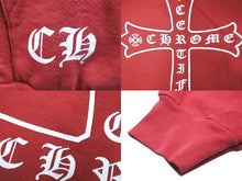 Load image into Gallery viewer, 極美品 CHROME HEARTS × DRAKE クロムハーツ×ドレイク プルオーバーパーカー レッド ホワイト サイズXL 中古 58615