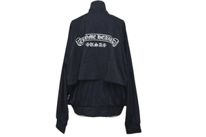極美品 CHROME HEARTS クロムハーツ CHプラス 総柄 ナイロン ジャケット ブラック ロゴ プリント ジップ サイズM 美品 中古 58622