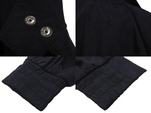 極美品 CHROME HEARTS クロムハーツ CHプラス 総柄 ナイロン ジャケット ブラック ロゴ プリント ジップ サイズM 美品 中古 58622
