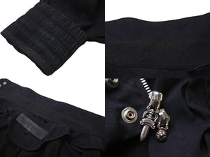 極美品 CHROME HEARTS クロムハーツ CHプラス 総柄 ナイロン ジャケット ブラック ロゴ プリント ジップ サイズM 美品 中古 58622