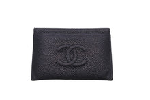 Load image into Gallery viewer, CHANEL シャネル カードケース ココマーク 16番台 ブラック キャビアスキン 美品 中古 58633