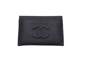 CHANEL シャネル カードケース ココマーク 16番台 ブラック キャビアスキン 美品 中古 58633
