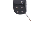 Load image into Gallery viewer, CHANEL シャネル ダイス サイコロ ラインストーン ココマーク ピアス AB0033 B18K ブラック シルバー金具 美品 中古 58636