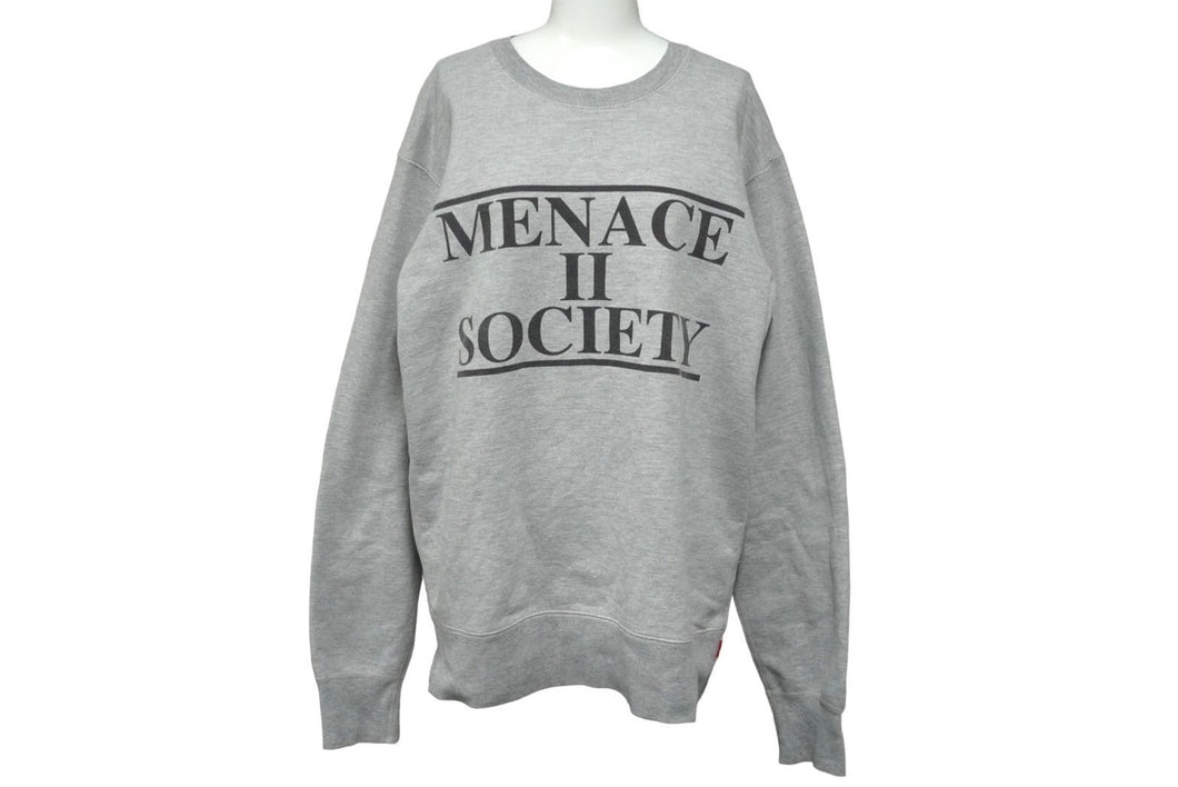 Supreme シュプリーム スウェット 14SS Menace II Society グレーサイズM コットンポリエステル 良品 中古 58640 