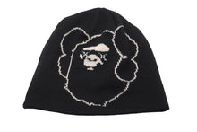 Load image into Gallery viewer, A BATHING APE × Kaws アベイシングエイプ×カウズ ニットキャップ ブラック ホワイト フリーサイズ 美品 中古 58642