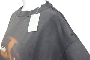 極美品 SAINT MICHAEL セントマイケル 2023/S/S EYES SS TEE 半袖Ｔシャツ SM-S23-0000-004 グレー コットン 中古 58652