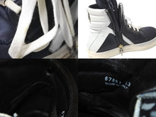 Load image into Gallery viewer, Rick Owens リックオウエンス クロムハーツ スニーカー ジオバスケット CHクロス装飾 ブラック レザー サイズ43 美品 中古 58663