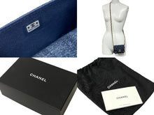 Load image into Gallery viewer, 新品未使用 新作 CHANEL シャネル ミニチェーンショルダーバッグ ココマーク AP3349 デニム ラメ ネイビー ゴールド金具 58666