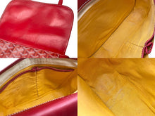 Load image into Gallery viewer, GOYARD ゴヤール ショルダーバッグ ベルヴェデールMM ヘリンボーン コーティングキャンバス レッド シルバー金具 美品 中古 58667