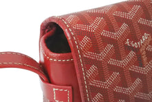 Load image into Gallery viewer, GOYARD ゴヤール ショルダーバッグ ベルヴェデールMM ヘリンボーン コーティングキャンバス レッド シルバー金具 美品 中古 58667