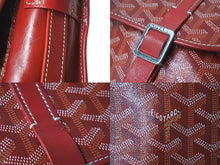 Load image into Gallery viewer, GOYARD ゴヤール ショルダーバッグ ベルヴェデールMM ヘリンボーン コーティングキャンバス レッド シルバー金具 美品 中古 58667