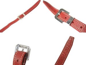 GOYARD ゴヤール ショルダーバッグ ベルヴェデールMM ヘリンボーン コーティングキャンバス レッド シルバー金具 美品 中古 58667