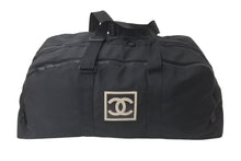 Load image into Gallery viewer, CHANEL シャネル スポーツライン ココマーク ボストンバッグ 7番台 ブラック コットンキャンバス ナイロン 美品 中古 58668