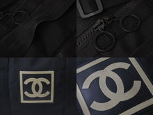 Load image into Gallery viewer, CHANEL シャネル スポーツライン ココマーク ボストンバッグ 7番台 ブラック コットンキャンバス ナイロン 美品 中古 58668