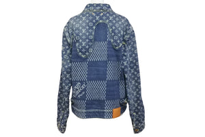 極美品 LOUIS VUITTON ルイヴィトン NIGO デニムジャケット ジャイアントダミエウェーブスモノグラム 20AW HJA10WUZC 中古 58670