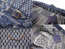 Load image into Gallery viewer, 極美品 LOUIS VUITTON ルイヴィトン NIGO デニムジャケット ジャイアントダミエウェーブスモノグラム 20AW HJA10WUZC 中古 58670
