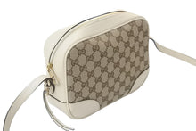 Load image into Gallery viewer, 極美品 GUCCI グッチ ショルダーバッグ 斜め掛け 449413 520981 GGキャンバス レザー ベージュ ホワイト ゴールド金具 中古 58671