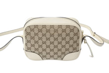 Load image into Gallery viewer, 極美品 GUCCI グッチ ショルダーバッグ 斜め掛け 449413 520981 GGキャンバス レザー ベージュ ホワイト ゴールド金具 中古 58671