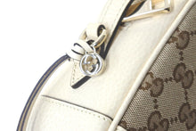 Load image into Gallery viewer, 極美品 GUCCI グッチ ショルダーバッグ 斜め掛け 449413 520981 GGキャンバス レザー ベージュ ホワイト ゴールド金具 中古 58671