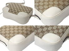 Load image into Gallery viewer, 極美品 GUCCI グッチ ショルダーバッグ 斜め掛け 449413 520981 GGキャンバス レザー ベージュ ホワイト ゴールド金具 中古 58671