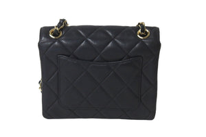 CHANEL シャネル ショルダーバッグ マトラッセチェーンショルダー20 黒 31番台 ゴールド金具 ラムスキン 美品 中古 58678