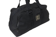 Load image into Gallery viewer, CHANEL シャネル ボストンバッグ スポーツライン 7番台 ココマーク ブラック ナイロン ブラック金具 美品 中古 58691