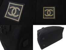 Load image into Gallery viewer, CHANEL シャネル ボストンバッグ スポーツライン 7番台 ココマーク ブラック ナイロン ブラック金具 美品 中古 58691