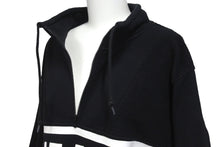 Load image into Gallery viewer, WTAPS ダブルタップス 18AW PLAYER 01 スウェットシャツ ハーフジップ ブラック フリース サイズ2 182ATDTM-CSM13 美品 中古 58698
