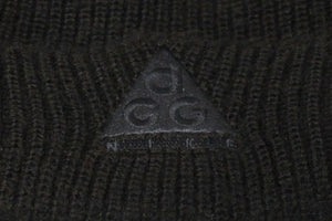 NIKE ACG ナイキ エーシージー ニットキャップ アウトドアライン ロゴ刺繍 アクリル ウール ブラック ユニセックス 良品 中古 58709