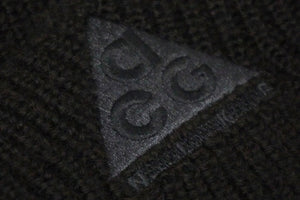 NIKE ACG ナイキ エーシージー ニットキャップ アウトドアライン ロゴ刺繍 アクリル ウール ブラック ユニセックス 良品 中古 58709