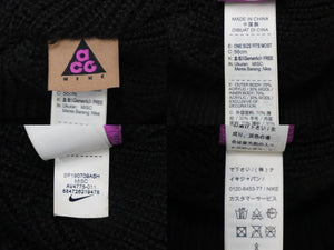 NIKE ACG ナイキ エーシージー ニットキャップ アウトドアライン ロゴ刺繍 アクリル ウール ブラック ユニセックス 良品 中古 58709