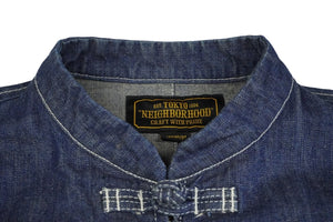 NEIGHBORHOOD ネイバーフッド デニムジャケット チャイナジャケット ネイビー サイズM 美品 中古 58716