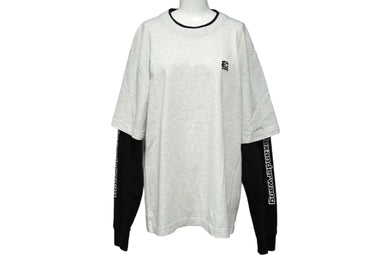 Alexander Wang アレキサンダーワン スウェット トレーナー 切り返しロゴ刺繍 コットン ホワイト ブラック M 良品 中古 58719 
