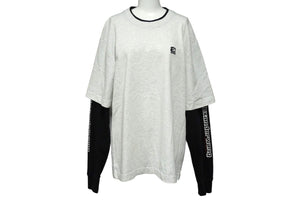 Alexander Wang アレキサンダーワン スウェット トレーナー 切り返しロゴ刺繍 コットン ホワイト ブラック M 良品 中古 58719 